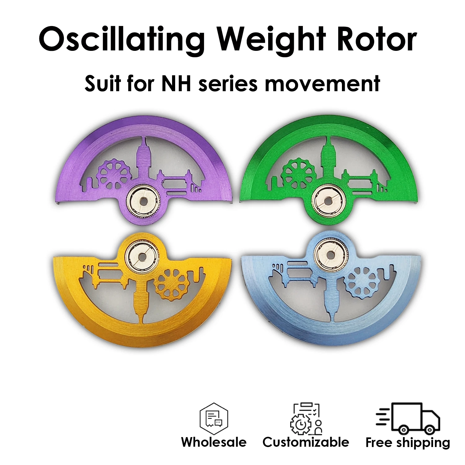 

Ротор с качающимся грузом, костюм в стиле городской промышленности для серии NH 4R35B 4R36A, аксессуары для ремонта автоматического движения, оптовая продажа