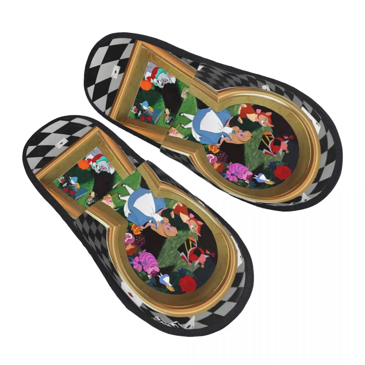 

Изготовленные на заказ домашние тапочки из мягкой пены с эффектом памяти «Алиса в стране чудес», женские уютные теплые нескользящие тапочки с героями мультфильмов