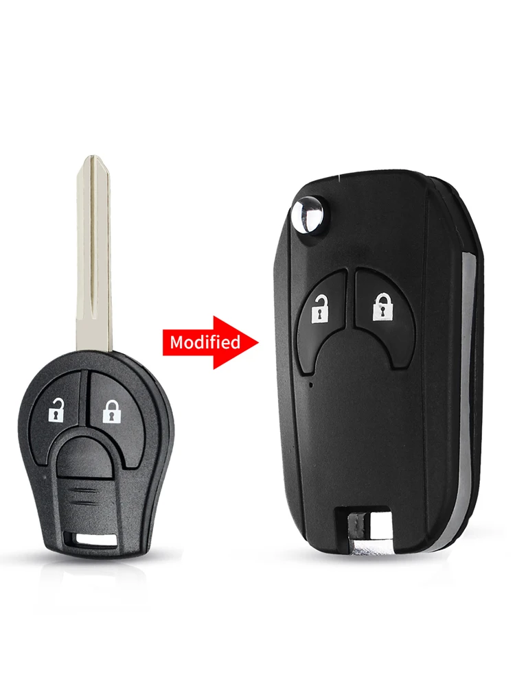 KEYYOU Für Nissan Versa Cube Juke Rogue Micra Qashqai Altima Maxima 2/3/2 + 1/3 + 1 Tasten Geändert flip Remote Key Shell Fall