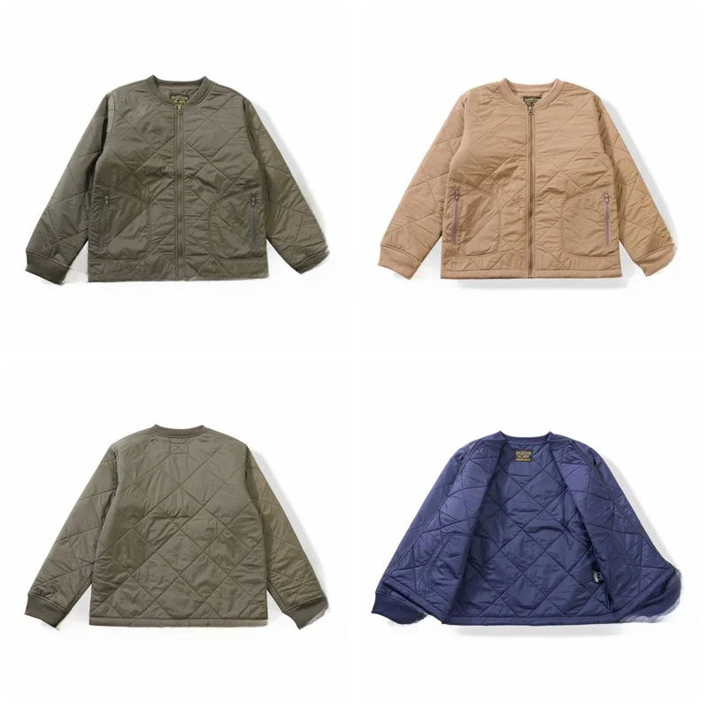 

Повседневная мужская куртка из хлопка с винтажной строчкой, утепленная, на хлопковой подкладке, для активного отдыха, для мужчин и женщин