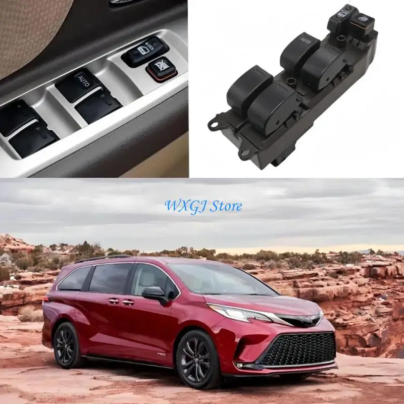 37JE Replacement Window Control Button for Driver Door Maintenance, Black Plastic Housing with Part Number Reference 8482033230