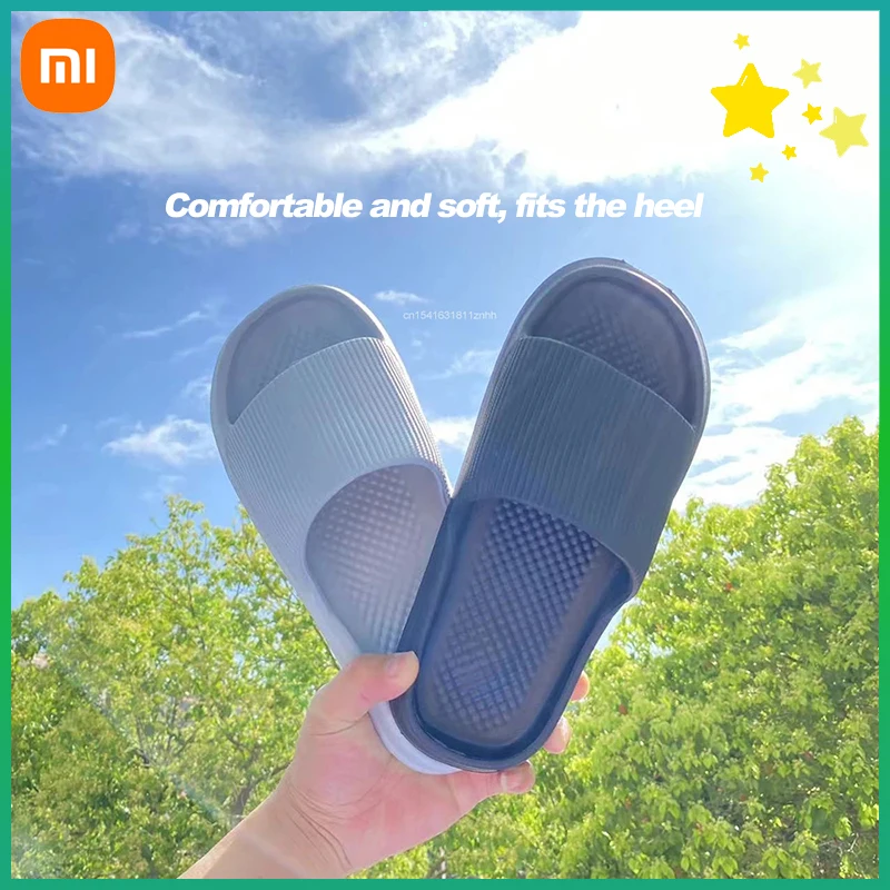 Xiaomi Household Slippers Men and Women Sandals Light Mute Non-slip EVA Soft Bottom Comfortable Beach Shoes Bathroom Bath Slippe