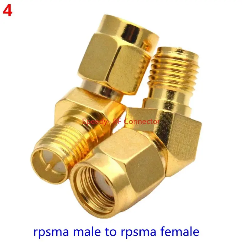 SMA 45 Degree 135 Degree Bevel Connector RPSMA to RP SMA 45 Degree for WIFI Race Goggle Antenna RF Fast Delivery Brass Copper