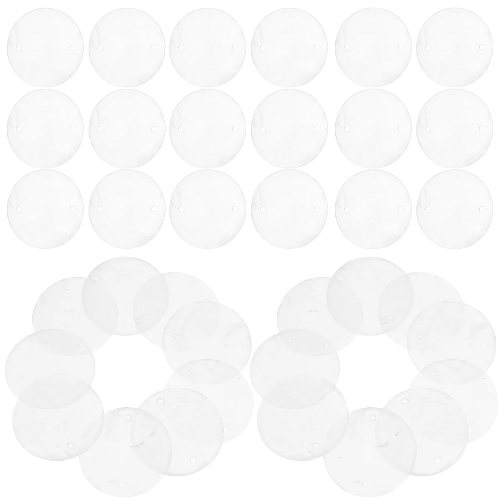 

100 Pcs DIY Jewelry Making Pendant by Bell Crafts Sewing Hanging Shell Natural Round Shells Slices Miss Windchimes Outdoors