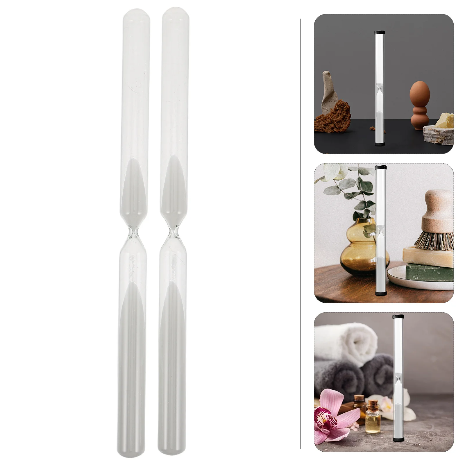 

2Pcs Sauna Hourglass Sand Timer 15 Minute Wall Mounted Sandglass Bathroom Spa Timer Elegant Sand Watch Clock Coffee Shop Decor