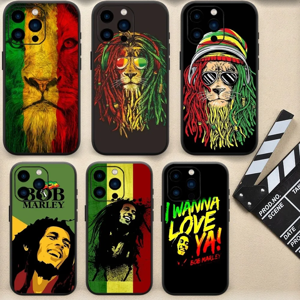 Bob Marley Rasta Lion Phone Case For Samsung Galaxy S22 S23 S24 Ultra S20 Lite Note 20 Black Shell