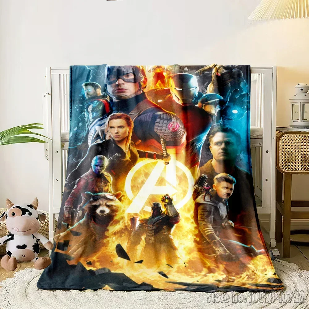 The Avengers Movie 3D Printed Home Cute Kids Blanket Throw for Bed Sofa Decor Fleece Nap Blankets Boys Girls Children Gift