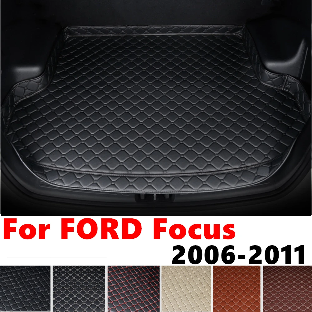 High Side Car trunk mat for FORD Focus 2011 2010 09-2006 Tail Boot luggage Tray Pad Rear Cargo Liner Cover Interior Accessories