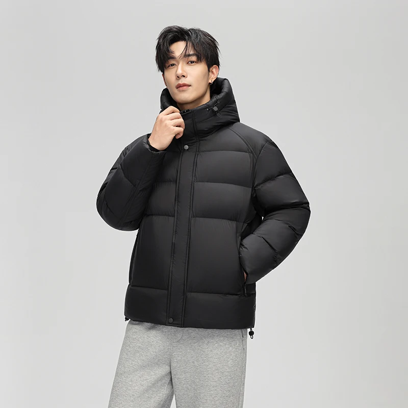 90% الأبيض بطة أسفل سترة الشتاء 2025 الرجال الكورية العصرية سترة معطف دافئ مبطن أبلى يندبروف مقنعين سترة منفوخة #6
