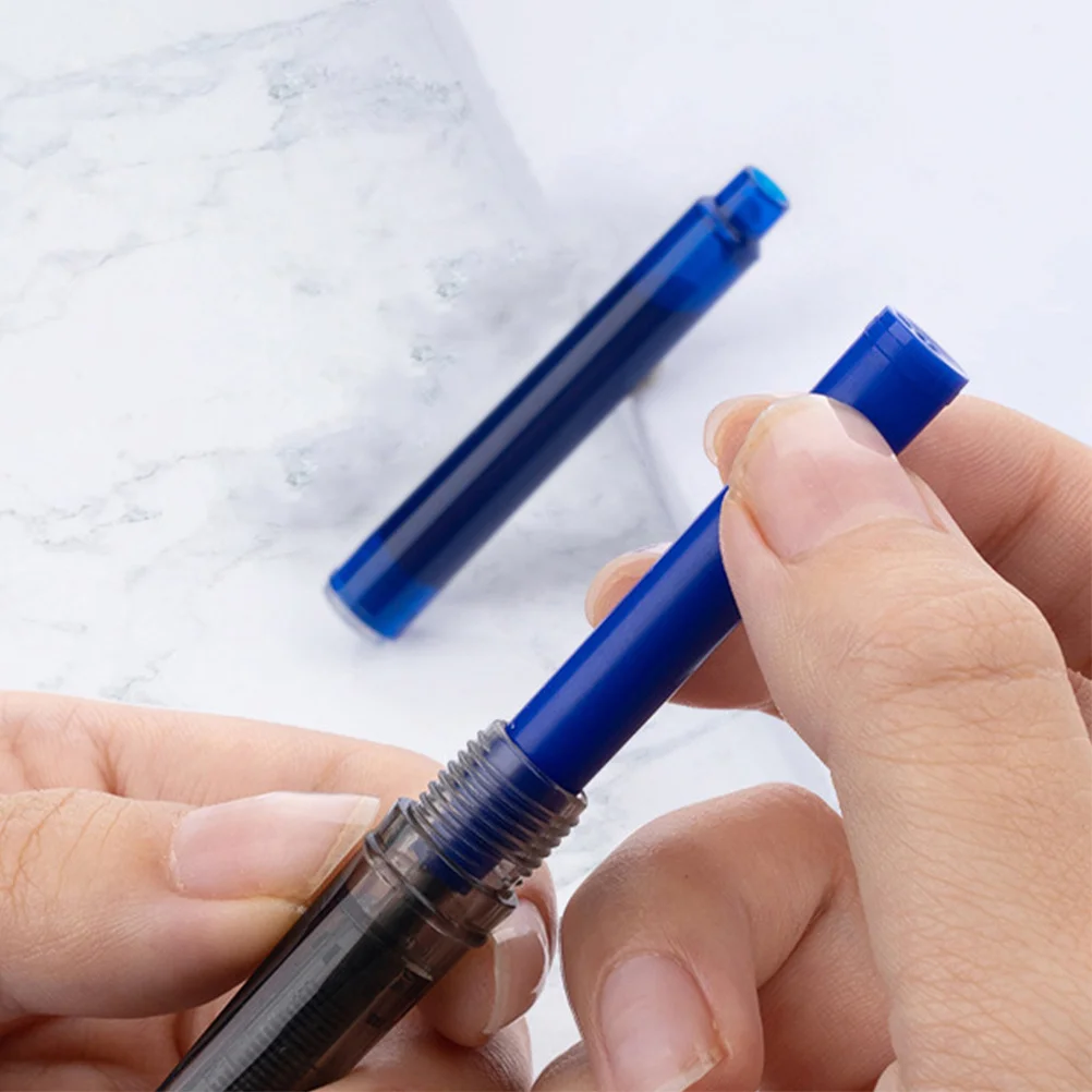 100 قطعة قلم حبر قابل لإعادة الملء قابل للمسح بالحرارة عبوات حبر لأقلام 34 مللي متر تجفيف سريع الكتابة السلسة مكتب المدرسة الخط #2