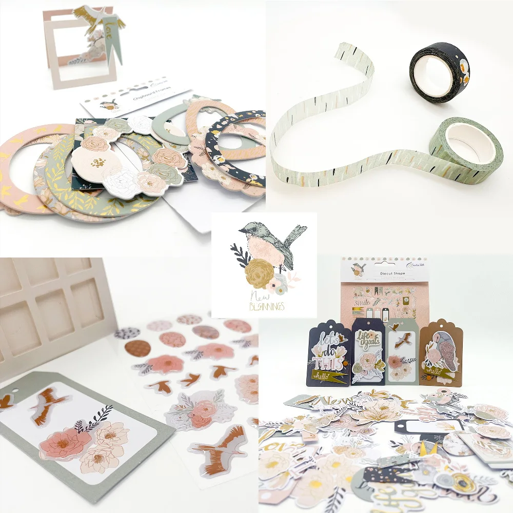 Creative Path New Beginning Scrapbooking-Aufkleberbücher, 5 Blatt, Goldfolien-Datums- und Vogel-Handwerksaufkleberbuch für Planer und Journaling – Detail 7
