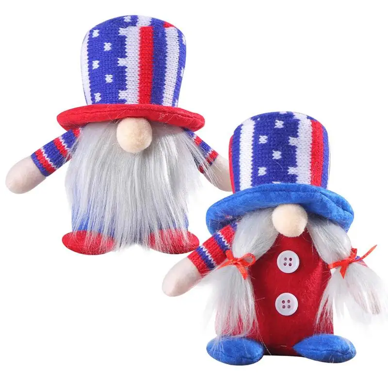 American Independence Day Decoration Gnome Doll Patriotic Veterans Day Gnome Doll 4th Of July Decor