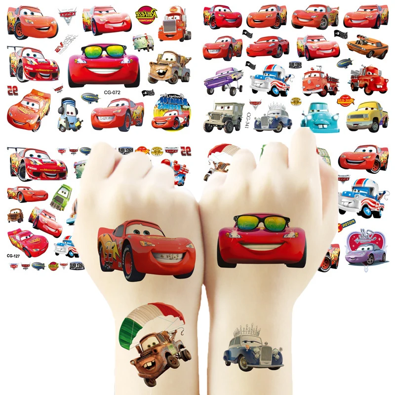 

Cars Lightning Mcqueen Tattoo Stickers Temporary Tattoos for Kid Birthday Party Supplies Favors Cute Tattoos Stickers Decoration