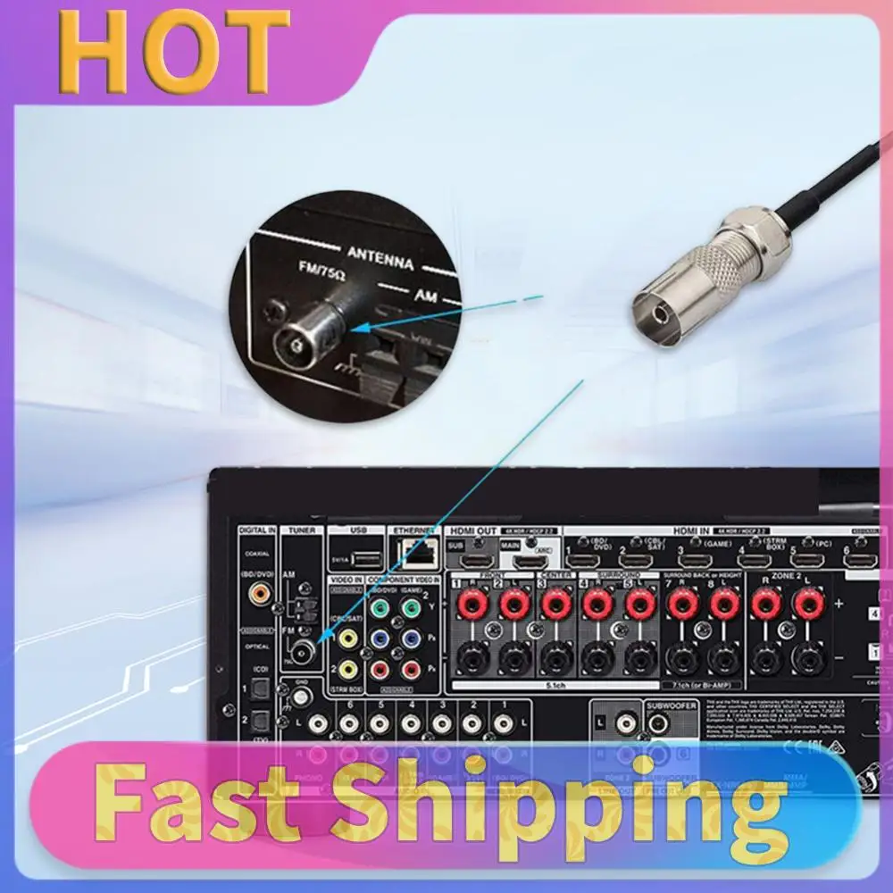 

Car Stereo AM FM Dipole Antenna Sheep Horn Antenna 75 ohms F Female Head to TV 3.5 Mono for Car FM TV Radio Station