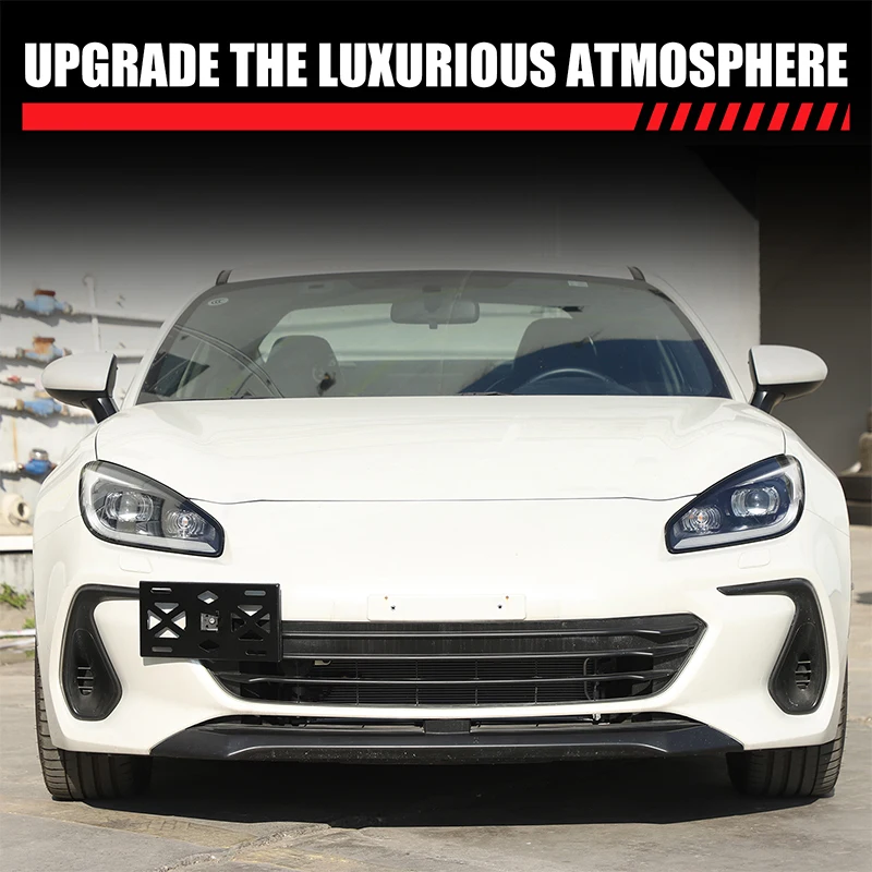 1 قطعة سبائك الألومنيوم الأسود لسوبارو BRZ 2022 + المصد الأمامي للسيارة لوحة ترخيص حامل تعديل السيارة الخارجية الملحقات #5