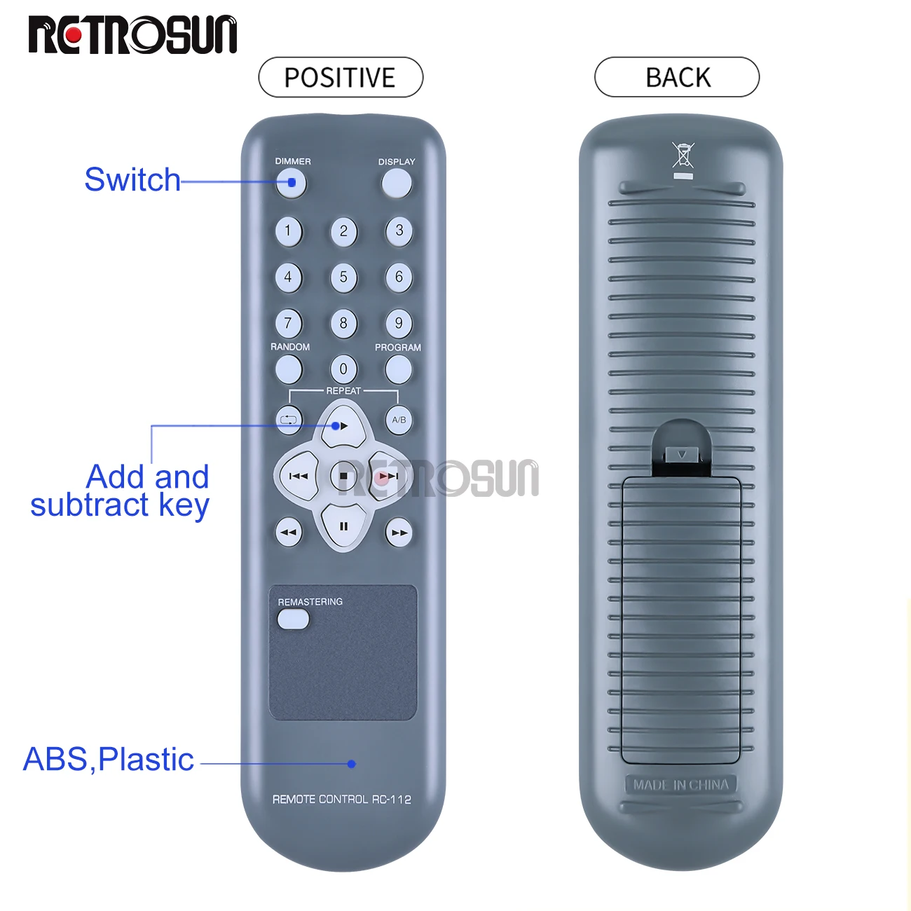 RC-112รีโมตคอนโทรลใหม่สำหรับรีโมตคอนโทรลของเชอร์วู้ด