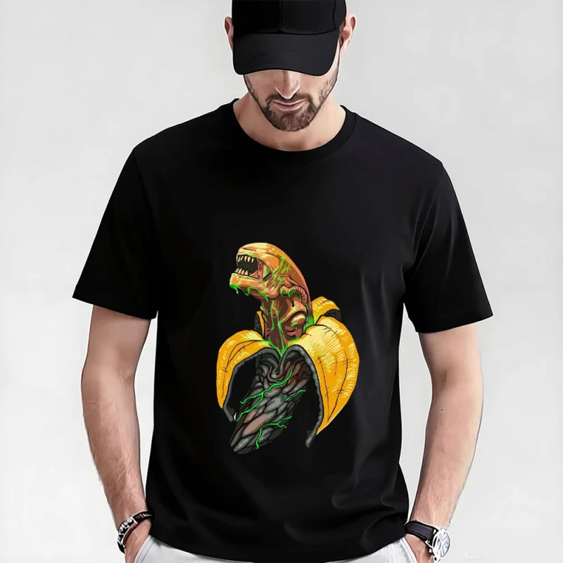 

Retro movie Chestburster Horror Alien Sic-Fi Gift T-Shirt Weyland Xenomorphe Graphic clothes 0320 Large size top 100% cotton Tee