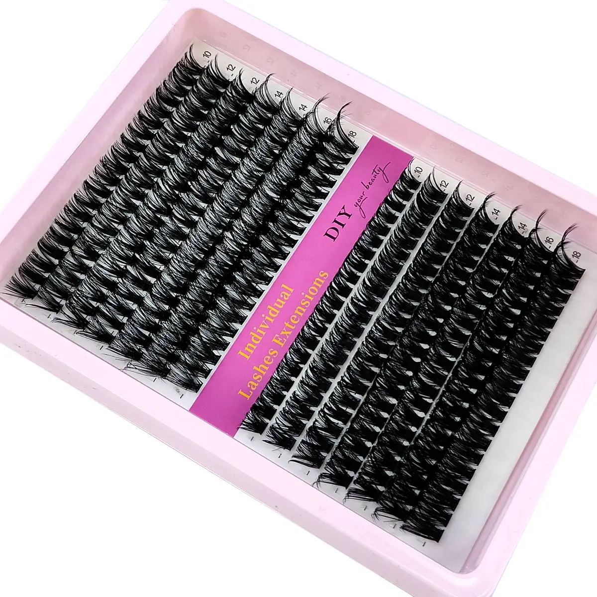 60D/80D/100D Mix Tray Wimpern Cluster 10-18mm Mix Wispy Einzelne Wimpern Extensions 266/280 stücke DIY Nerz Falsche Wimpern Make-Up – Detail 6