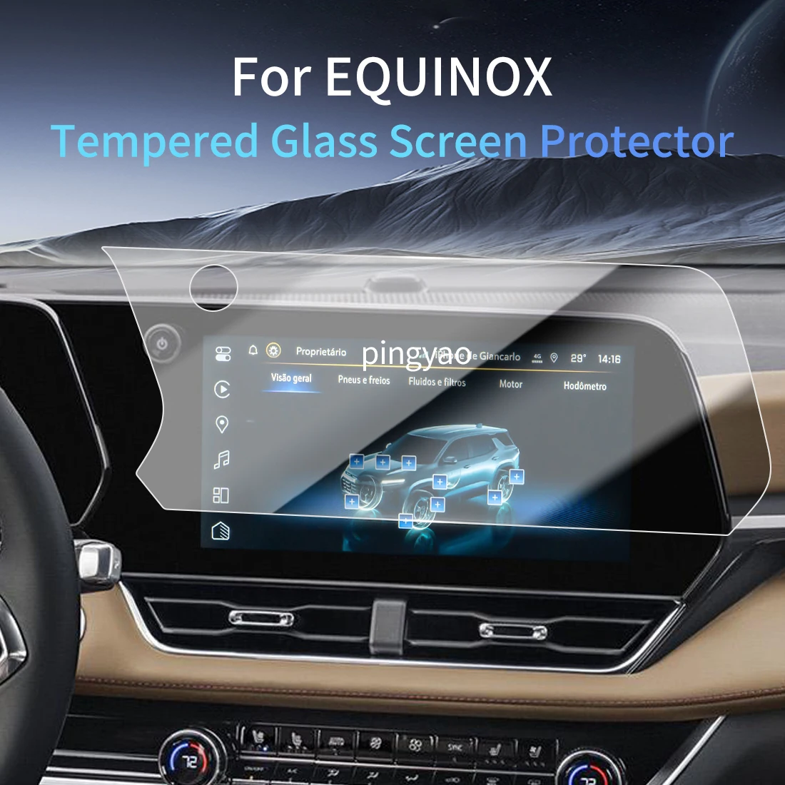 

Car Sticker Screen Protector Navigation Display Tempered Glass Protective Film Car Accessories Vehicle For 24 SAIC Maxu EQUINOX