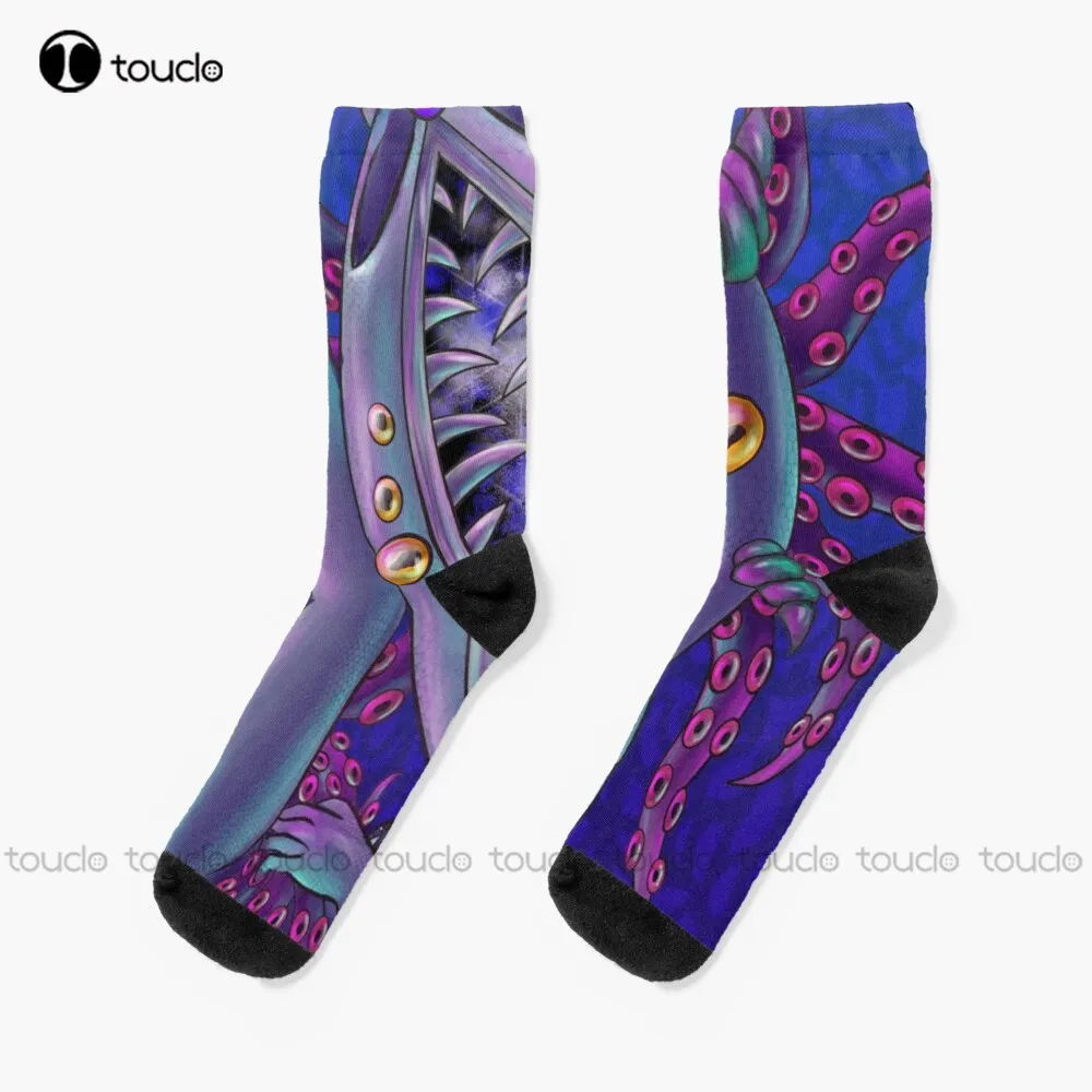 

Mindflayer Chibi Lovecraft Hp Lovecraft Horror Socks Halloween Halloween Socks Women 360° Digital Print Street Skateboard Socks