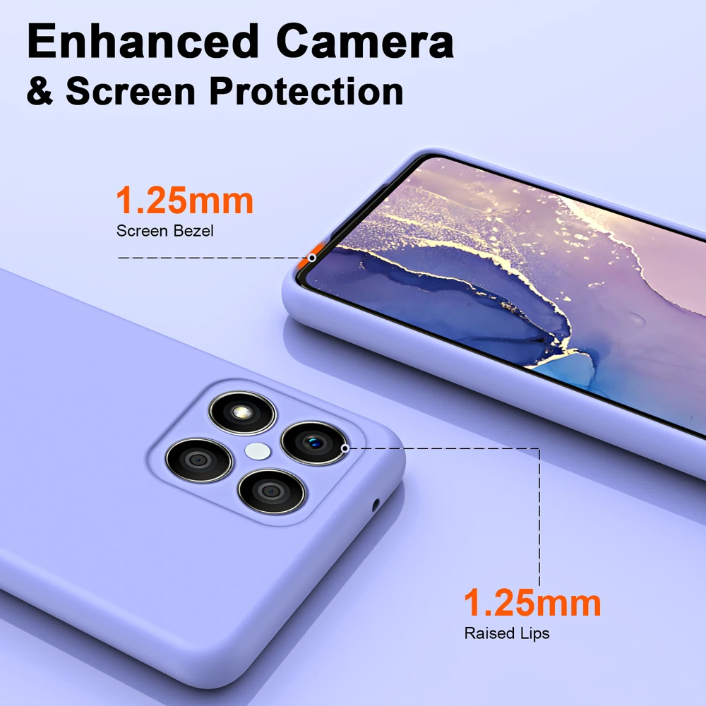 Liquid Silicone Phone Case For Honor X6 X6S X6A X7 X7A X8 X8A 4G 5G Back Cover Fundas view 3