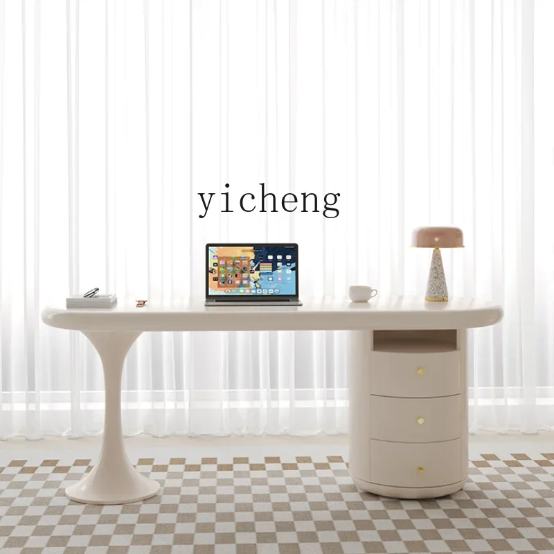 

Solid Wood Desk Small Apartment Home Desk High-Grade Light Luxury Modern Minimalist