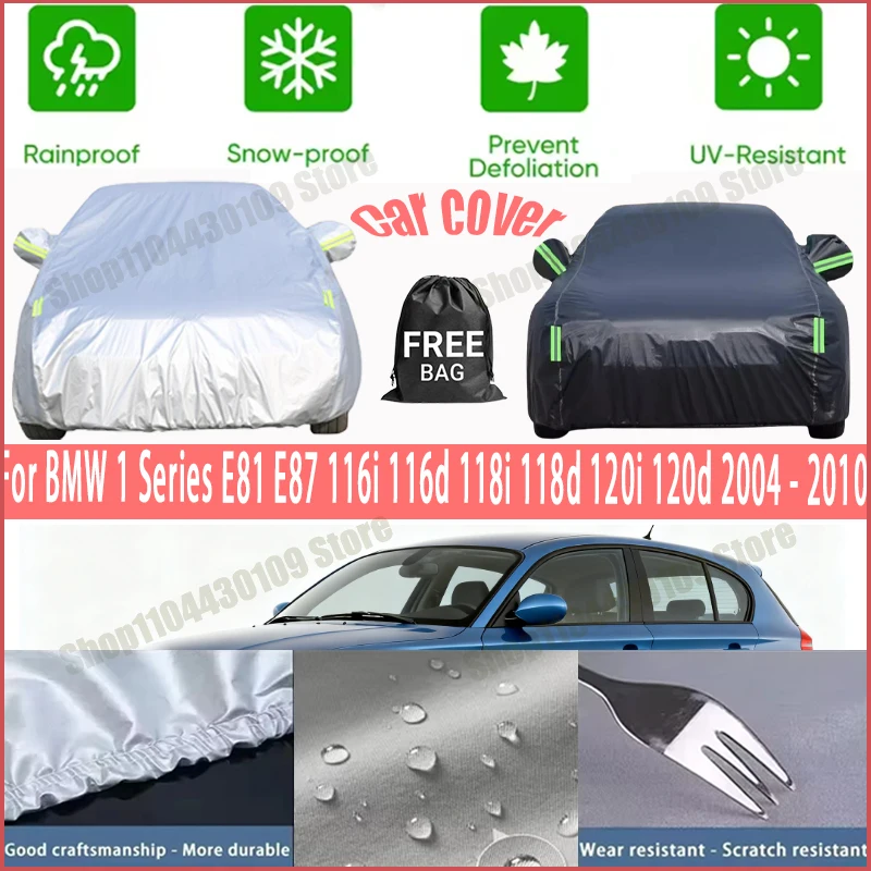

For BMW 1 Series E81 E87 116i 116d 118i 118d 120i 120d 2004-2010 Car Cover Waterproof Snowproof Sunshade, Winter & Summer Auto