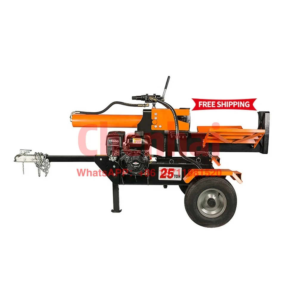 40-50 Ton New CE Gasoline firewood processor / log splitter / wood cutter