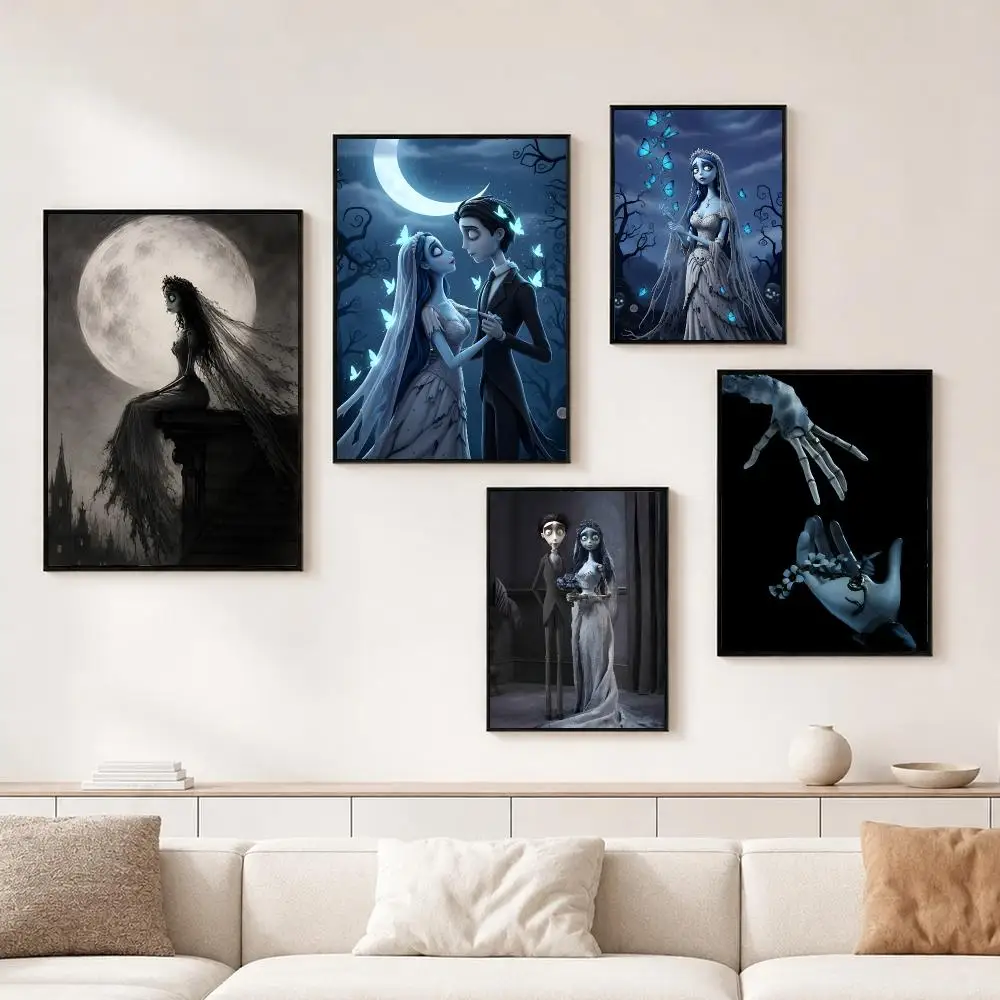 C-Corpse Bride Animation Poster Wall Art Print Art Suitable For Living Room Bedroom Bar Parlor Home Decor Gift
