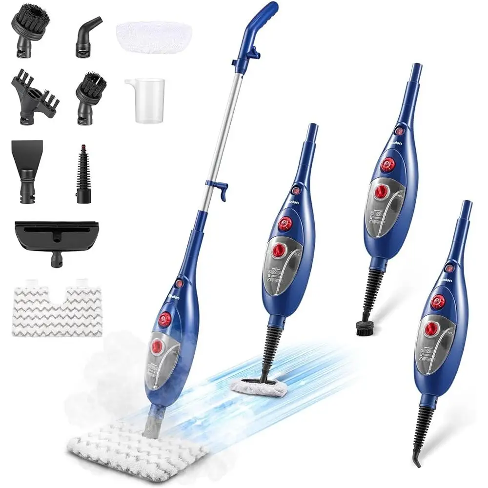 Mop a vapore 10 in 1 Detergente multiuso staccabile Piastrelle in legno Laminato Pavimenti Finestre Pareti Pulizia profonda Tutta la casa