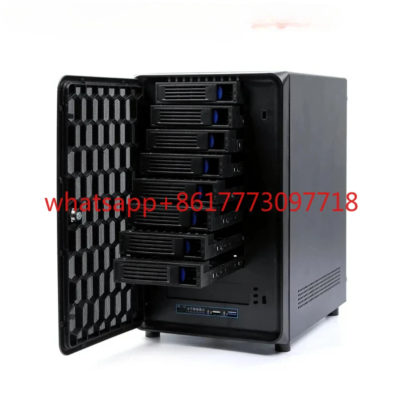 هيكل NAS ذو 8 فتحات، هيكل تخزين شبكة منزلي ITX قابل للتبديل السريع
