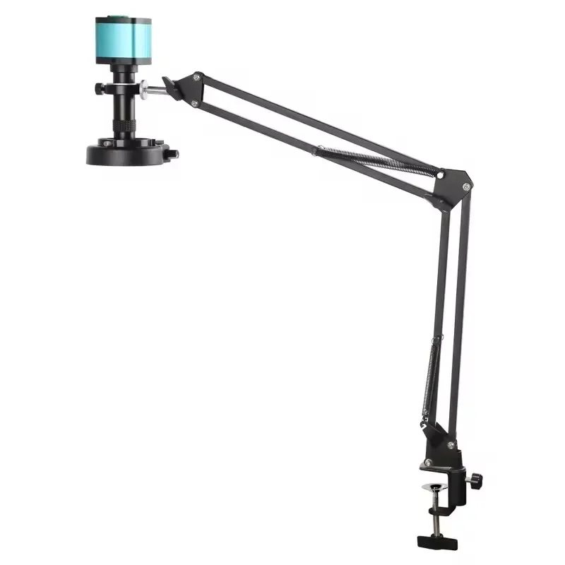 4K HD Video Digital Microscope ca me ra Interface USB Transfer 130X Lens with LED Light Flip Holder for Repair Soldering
