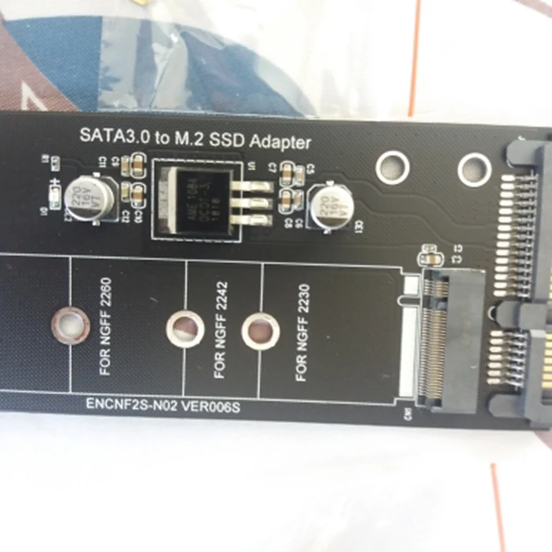 Адаптер NGFF M.2 M2 SATA3 Raiser Адаптер M.2 к SATA SSD Карта расширения M2 к SATA B Поддержка ключа 30/42/60/80 мм