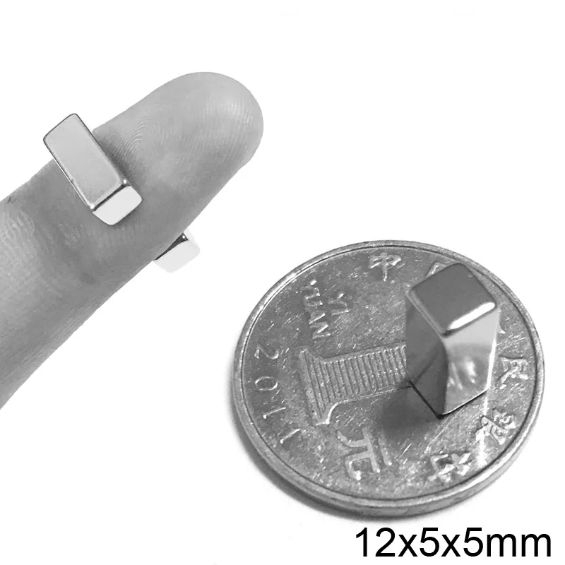 12x5x5 mm Block Powerful Magnet sheet N35 Super Stong Neodymium Magnet 12mm x 5mm x 5mm NdFeB Permanent Magnet 12*5*5