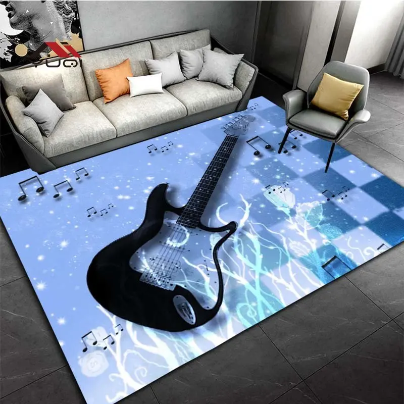 3D Printing Fender Guitar Area Rug Large,Carpet Rug for Living Room Bedroom Sofa Doormat Decoration,Kid Play Non-slip Floor Mat