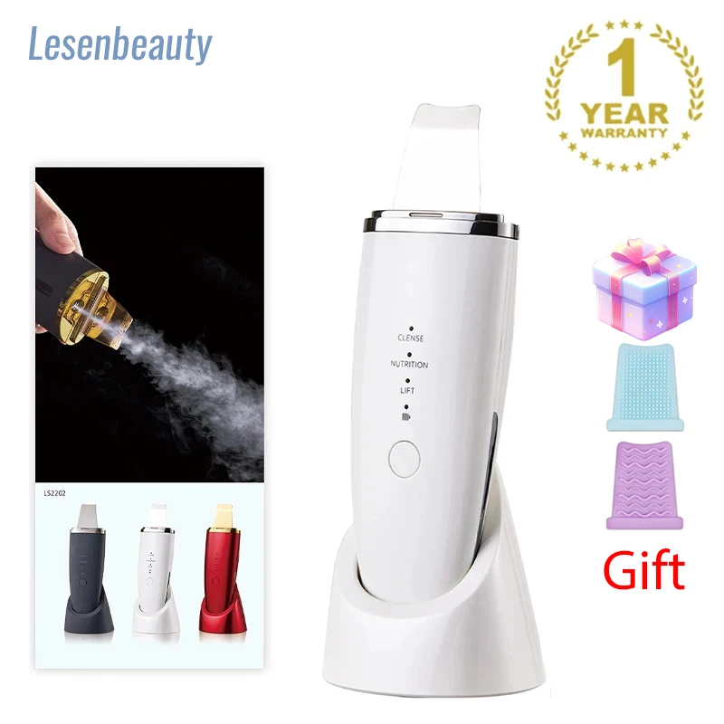 Skin Scrubber Ultrasonic Deep Face Cleaning Machine Peeling Shovel Facial Pore Cleaner Face Skin Scrubber Lift Machine lesen USB