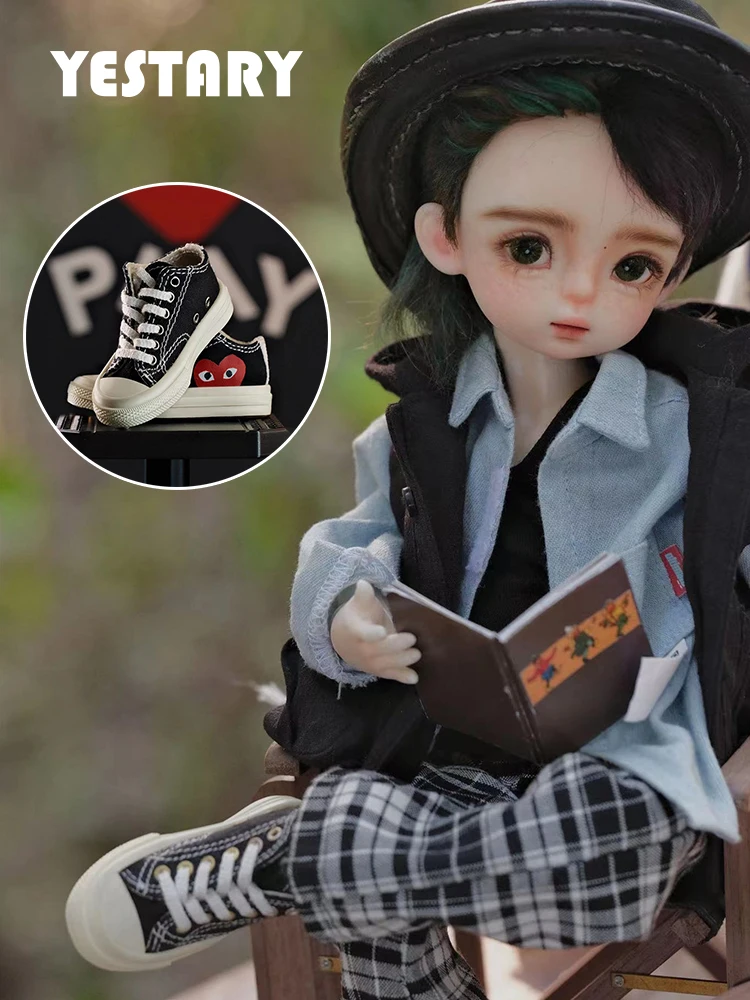 YESTARY Bjd Doll Shoes For 1/6 Doll Accessories Canvas Shoes Fashion Low Top Skate Shoes 48mm For YOSD imda2.6 Koi Doll Clothing