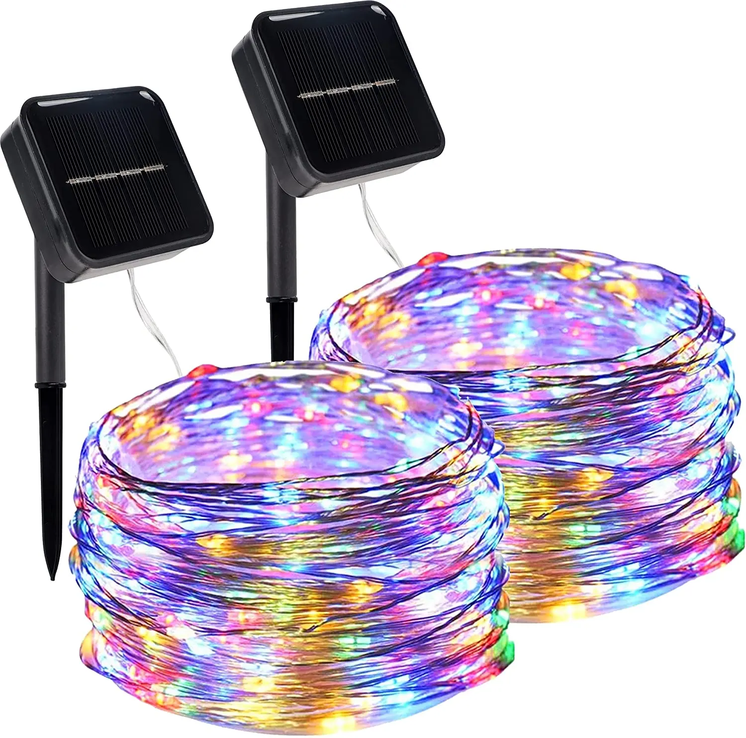 

Twinkle Star 2 Pack Outdoor Solar String Lights 39.4 FT 120 LED Solar Powered Christmas Decorative Fairy Lights with 8 Modes