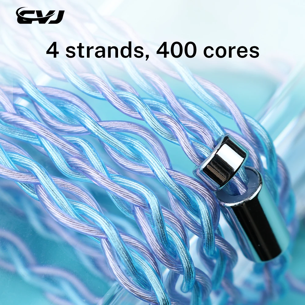 CVJ Candy high-specification HiFi durable silver plated earphone cable 400 cores 1.25 length 3.5/4.4 0.78mm for Bidong Nightelf