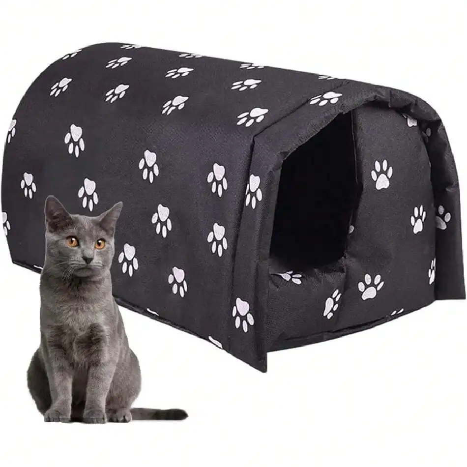 

Cat Shelter, Cat House Thickened Weatherproof Foldable, Stray Cats Shelter Rainproof And
