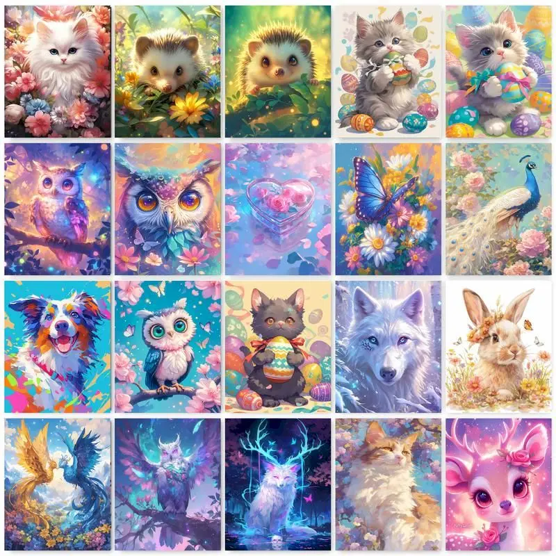 

GATYZTORY Diy Paint By Numbers Animal Kit Oil Painting By Number On Canvas Coloring Picture Handmade Gift For Home Decoration