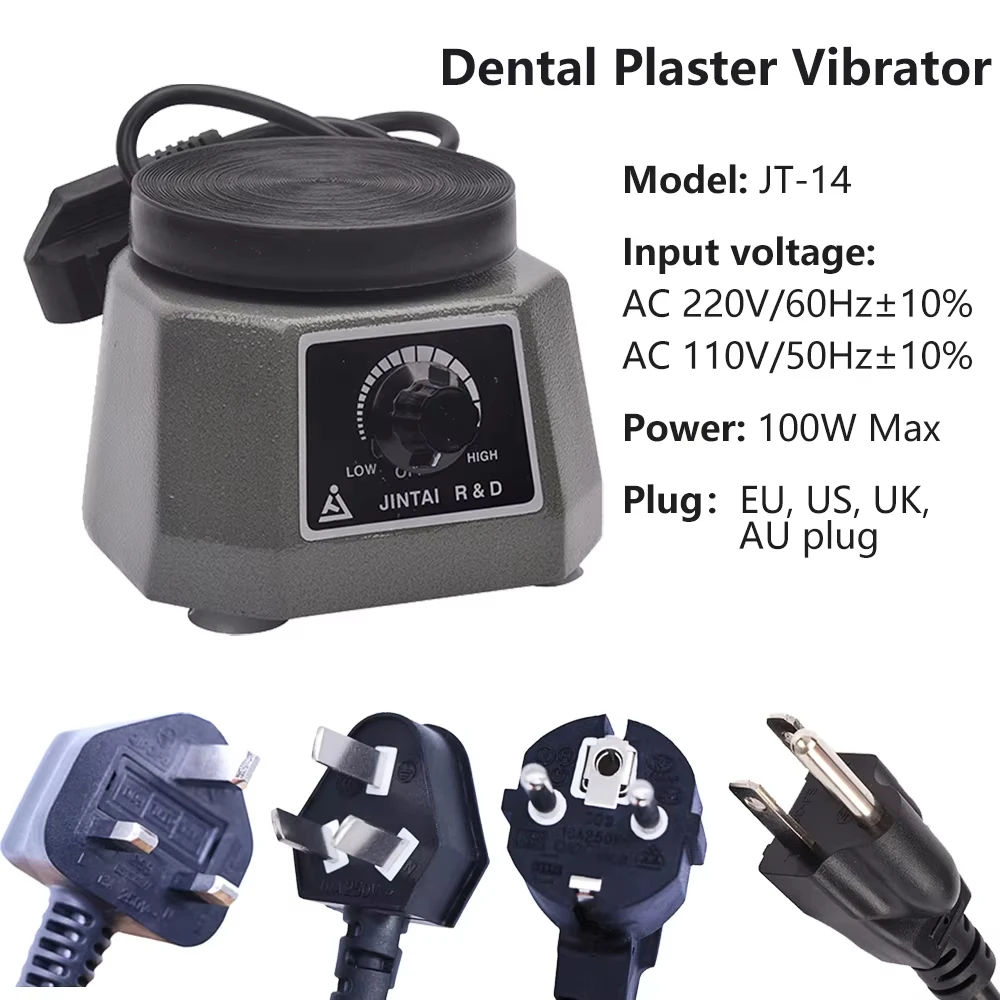 JG-14 Vibrating Plate Vibrating Table High Power Vibrator 4" Small Size Round Plaster Oscillator Non-Slip Lab Vibrator