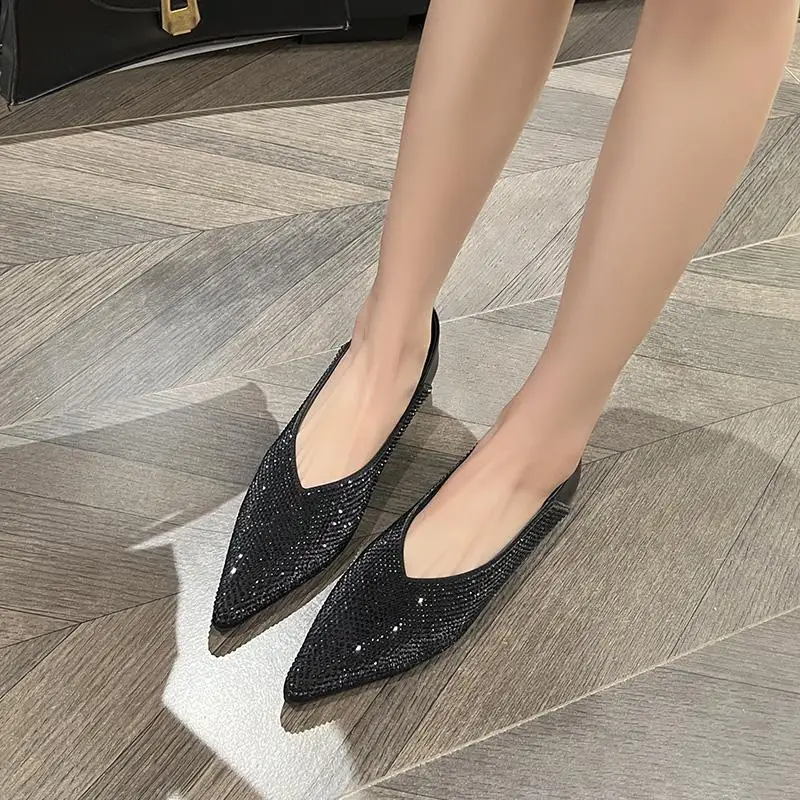 faionable-diamond-embedded-single-oes-for-women-pointed-toe-slip-on-profional-bla-color-spring-autumn-season-footwear