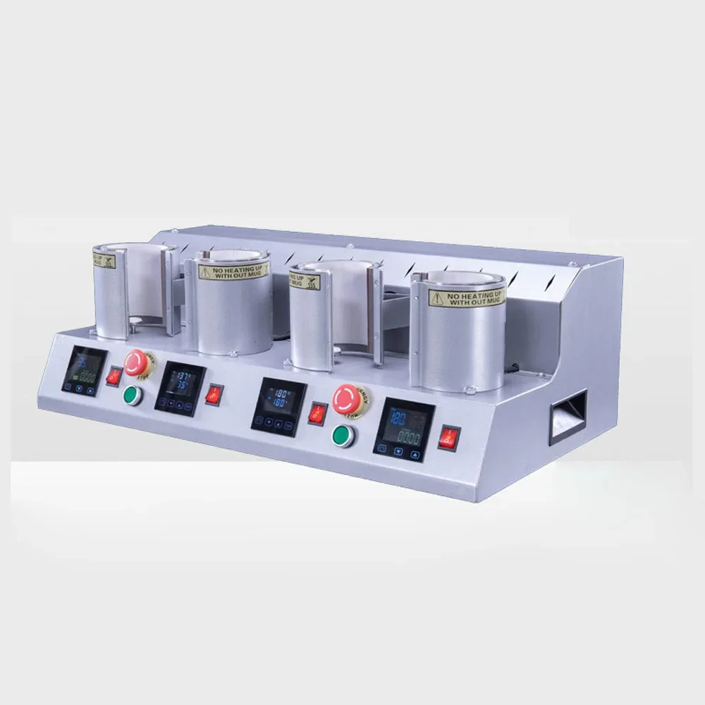 4 stations Mug Press Machine Sublimation Heat Press Machine Printer for 4 Mug Cup Printing at One Time