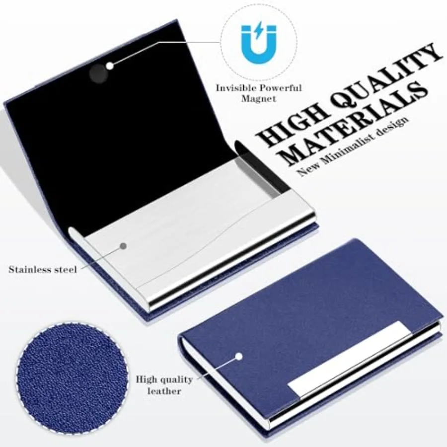 Business Card Holder,,Faux Leather, RFID Protected, Stylish Design