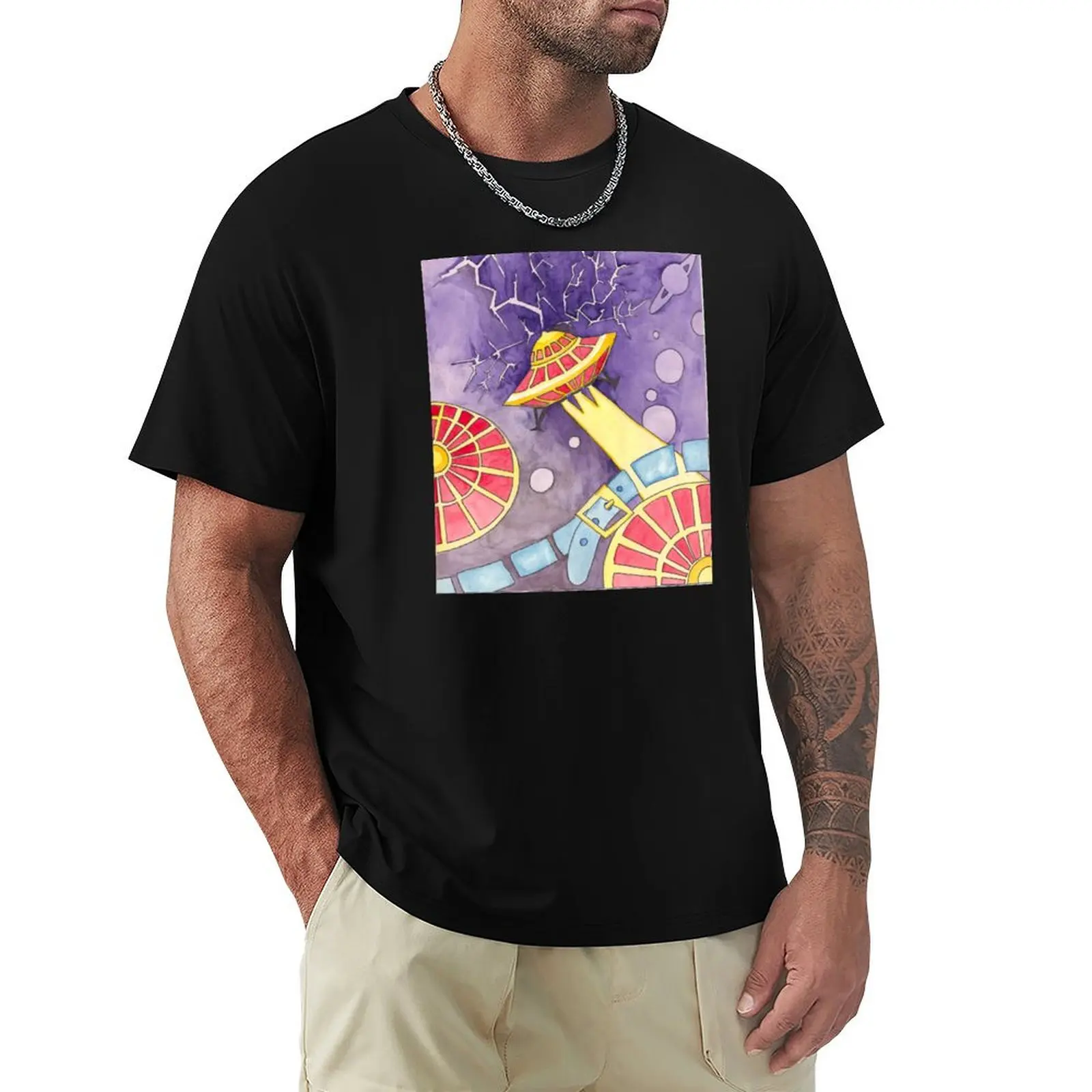 portal T-Shirt Simple Casual Short Sleeve Cotton T-Shirt
