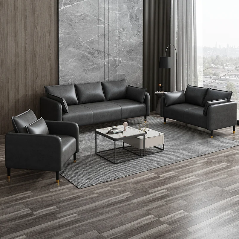 Nordic Stretch Sofa Stretch Leather Longue Foam Sponge Armchair Luxury Couch Minimalist Comfort Living Room Furniture