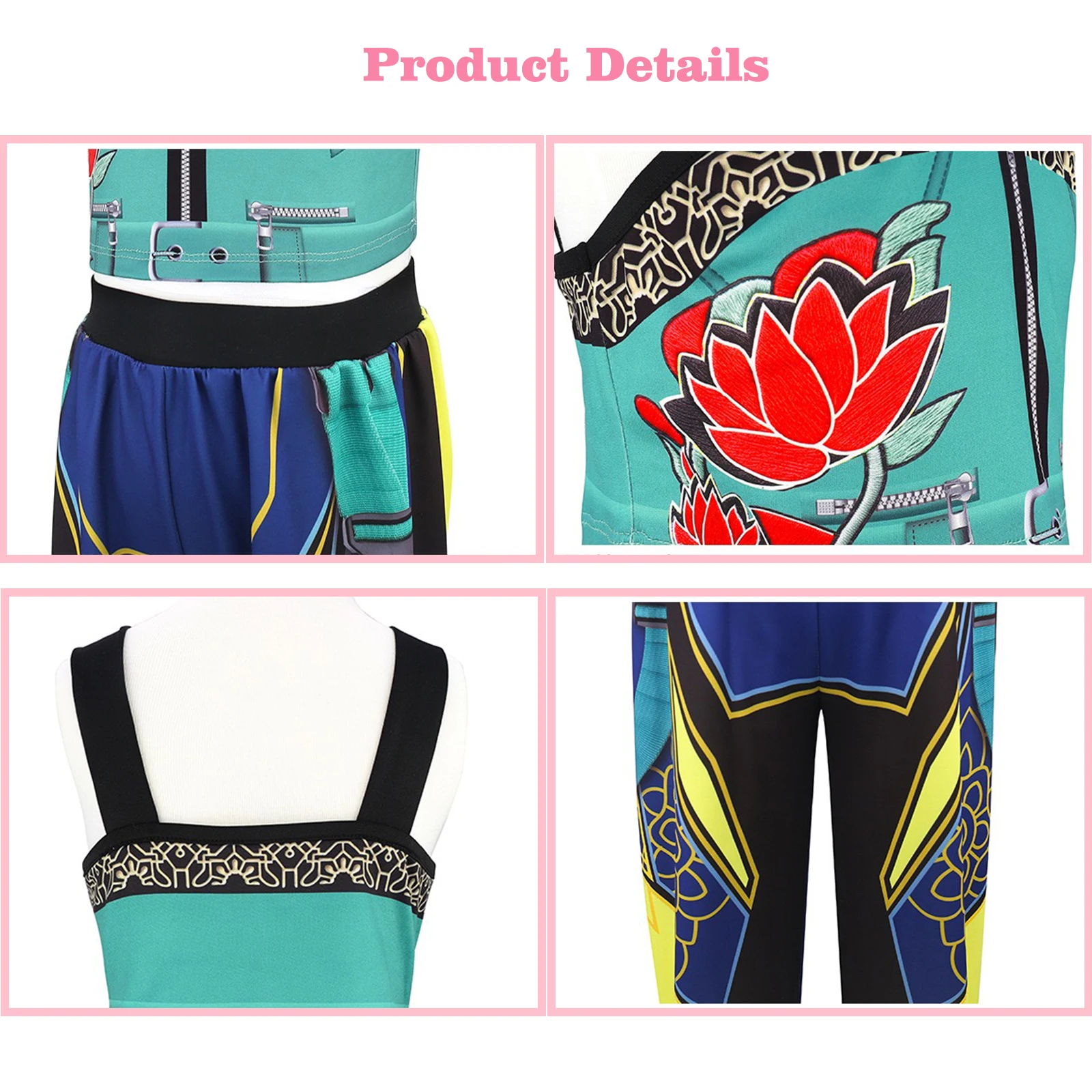 케이팝 헌터즈 코스프레 루미 케이팝 가수 헌트리츠 드레스업 소녀 의상 케이팝 키즈 파티