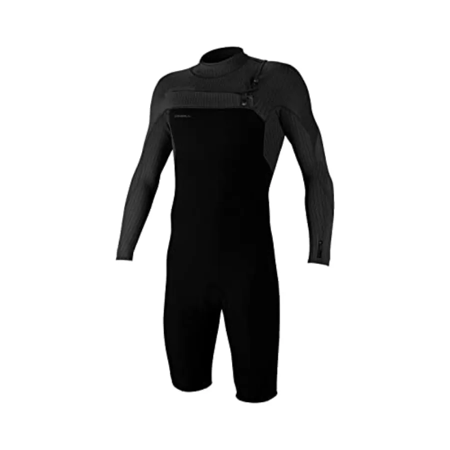 

Spring suit for warm water use, neoprene material, black color, chest zip design and seamless comfort