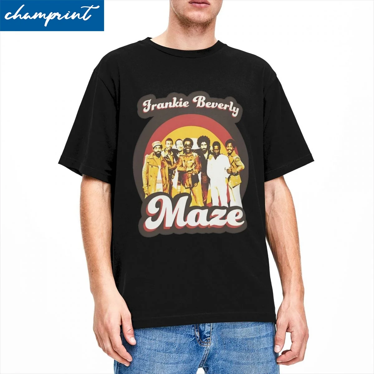 Frankie Beverly And Maze 70s T-Shirts Men Women Funny Pure Cotton Tee Shirt Crew Neck Short Sleeve T Shirt Gift Tops